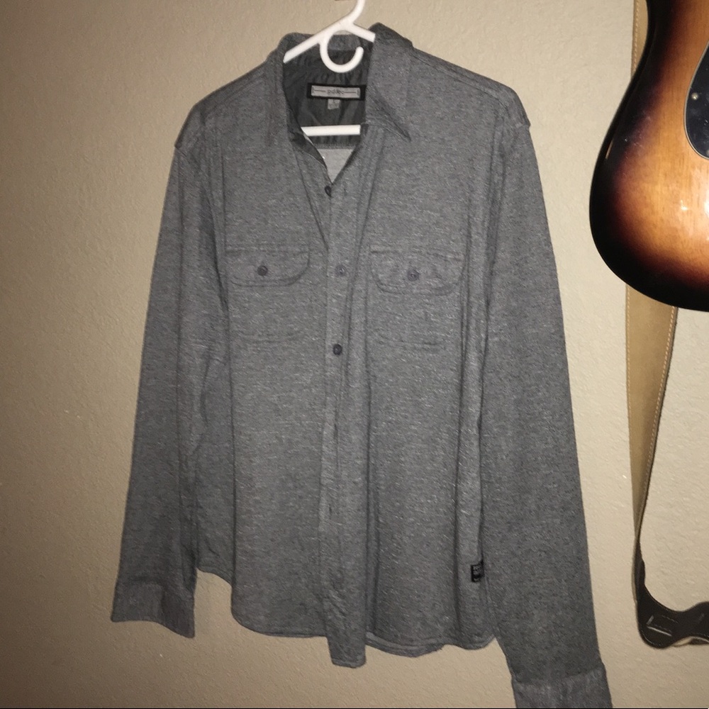 PD&C Casual Button Down Slim Fit Shirt Size Large
